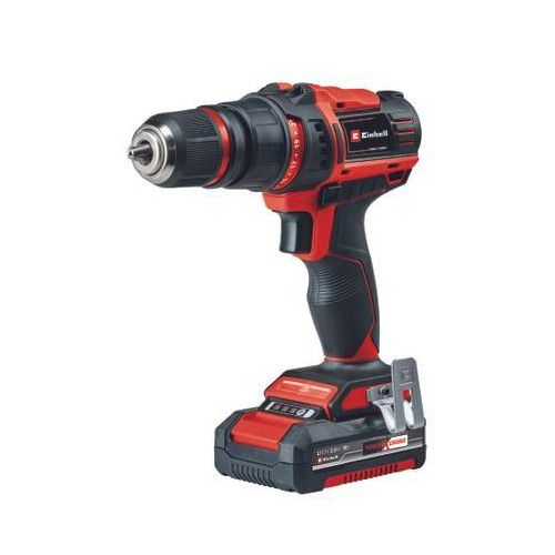 Perceuse-visseuse sans fil – TE-CD 18/45 3X-Li – 18 V – 45 Nm – 2 vitesses – mandrin 13 mm – 1× batterie 2,0 Ah + chargeur - EINHELL 