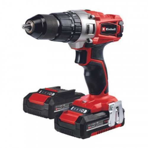 Perceuse à percussion sans fil TE-CD 18/2 Li-i + 2 batteries 2,0 Ah + malette 64 accessoires - EINHELL