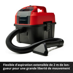Aspirateur eau et poussières sans fil – TE-VC 18/10 Li Solo – 18 V – Cuve 10 L – Fonction soufflerie – Sans batterie ni chargeur - EINHELL