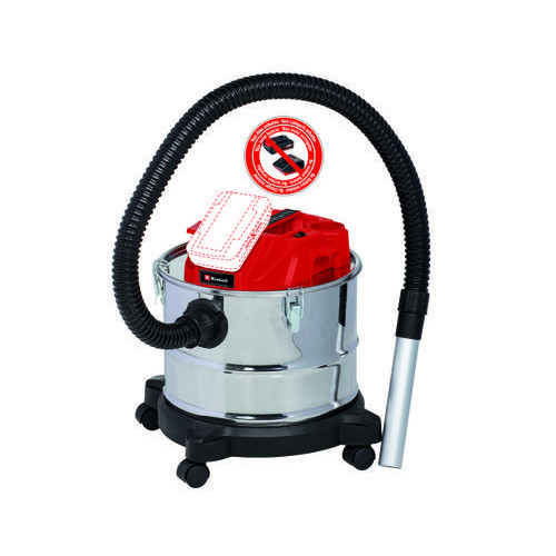 Aspirateur à cendres sans fil – TE-AV 18/15 Li C-Solo – 18 V – 100 mbar – 15 L – soufflerie – sans batterie ni chargeur - EINHELL 