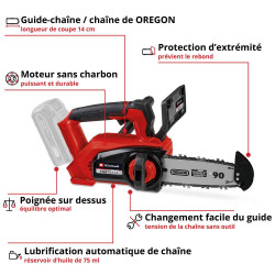 Tronçonneuse sans fil à levier unique FORTEXXA 18/20 TH - sans batterie ni chargeur - EINHELL 