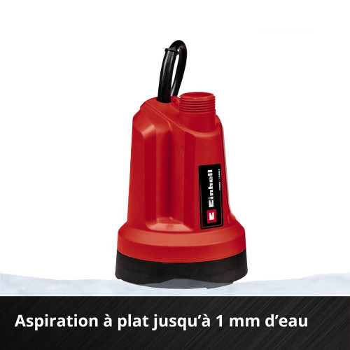 Pompe d’évacuation d’eau claire sans fil – GE-SP 18 LL Li-Solo – 18 V – 4 500 L/h – Aspiration à plat 1 mm – Power X-Change - EINHELL 