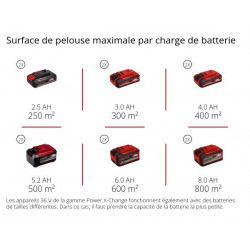 Tondeuse à gazon sans fil – GE-CM 36/33 Li – 36 V – 33 cm – jusqu’à 250 m² – 2 batteries 2,5 Ah incluses - EINHELL 