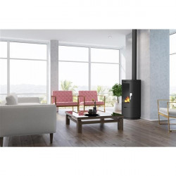 Poêle à bois - MAONIE - 11,5 kW fonte noir – bûches 50 cm – sortie Ø150 mm - Supra