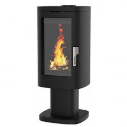 Poêle à bois - MAONIE SUR PIED - 11,5 kW fonte noir – design surélevé – sortie Ø150 mm de marque Supra, référence: B8141400