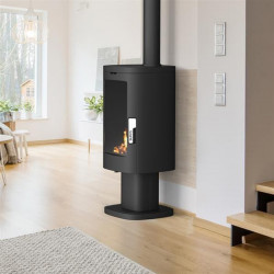 Poêle à bois - MAONIE SUR PIED - 11,5 kW fonte noir – design surélevé – sortie Ø150 mm - Supra