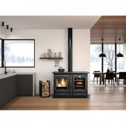 Cuisinière à bois - ALASKA NOIRE - Nordica extraflame