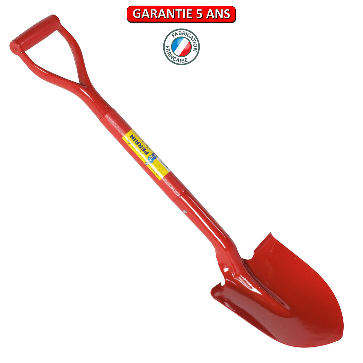 Pelle de bord avec manche poignée YD - 21 cm - Rouge