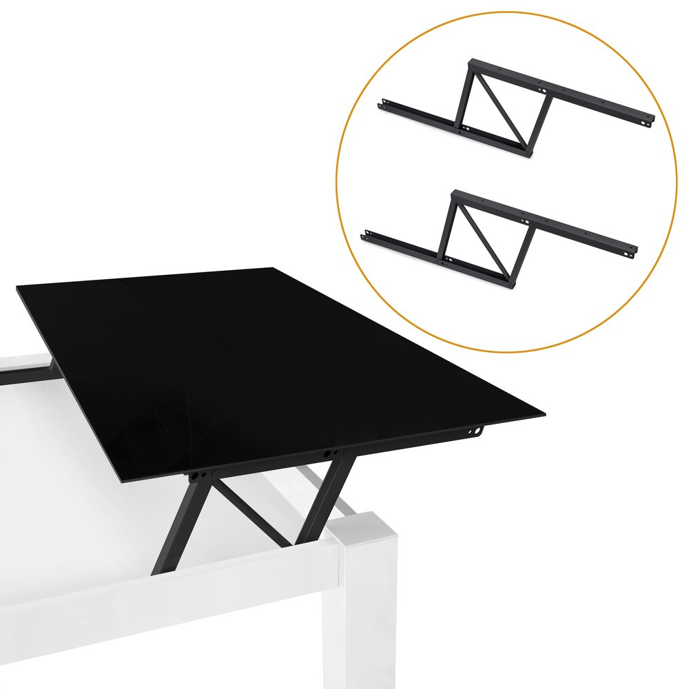 Kit de panier et cadre coulissant à fermeture souple pour armoire- réglable- module 800mm- Noir texturé