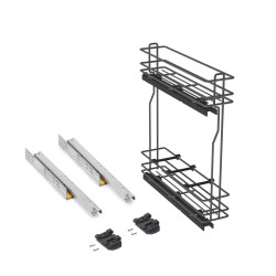 Lot de 2 charnières à boîtier pour portillon- Zamak- Noir - EMUCA