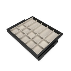 Kit de plateau 3 paniers d'organisation pour armoires - Gris pierre de marque EMUCA, référence: B8158200