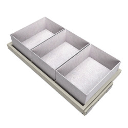 Tiroir extérieur Vertex 40 kg hauteur 93 mm - Gris anthracite- Acier et Aluminium et Verre de marque EMUCA, référence: B8158300