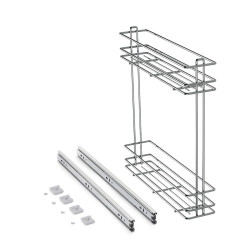 Porte-bouteilles latéral extractible SupraMax - fermeture amortie- Chromé- Acier de marque EMUCA, référence: B8160000