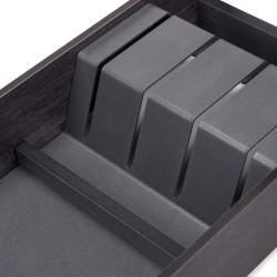 Organisateur Orderbox pour tiroir- 150x470 mm- Gris anthracite- Acier et Bois de marque EMUCA, référence: B8162800