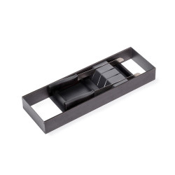 Organisateur Orderbox pour tiroir- 150x470 mm- Gris anthracite- Acier et Bois - EMUCA