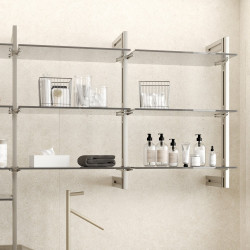 Kit de 10 bacs de rangement pour tiroirs de salle de bain- en plastique- Blanc - EMUCA