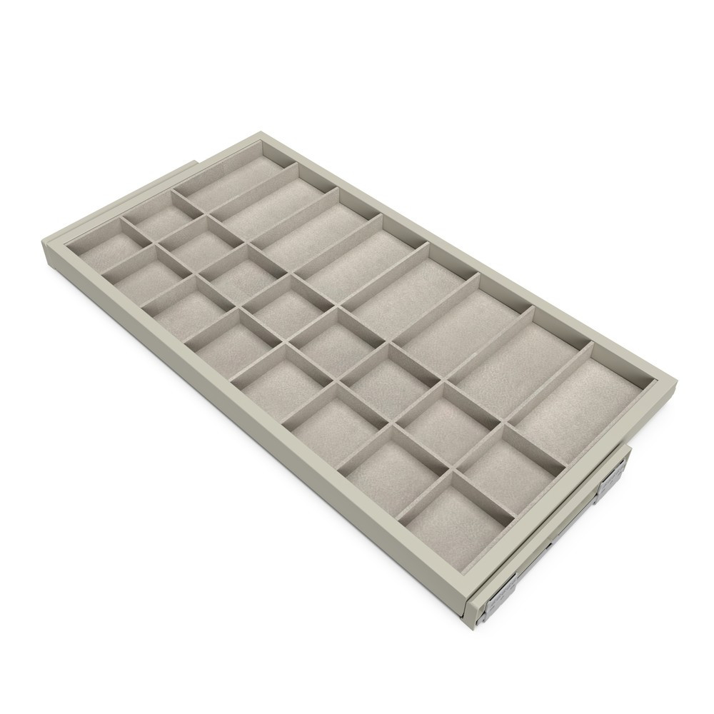 Emuca Lot de 10 poignées pour meubles Setubal- L198mm- entraxe 128mm- Aluminium- Anodisé mat Gris - vue 2