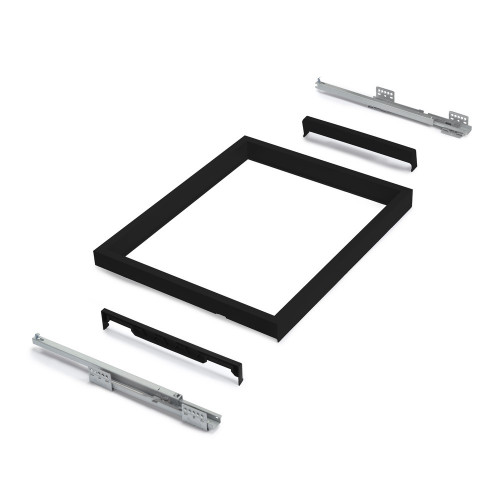 Lot de 20 poignées pour meubles Suez- L248mm- entraxe 224mm- Aluminium- Peint en noir - EMUCA