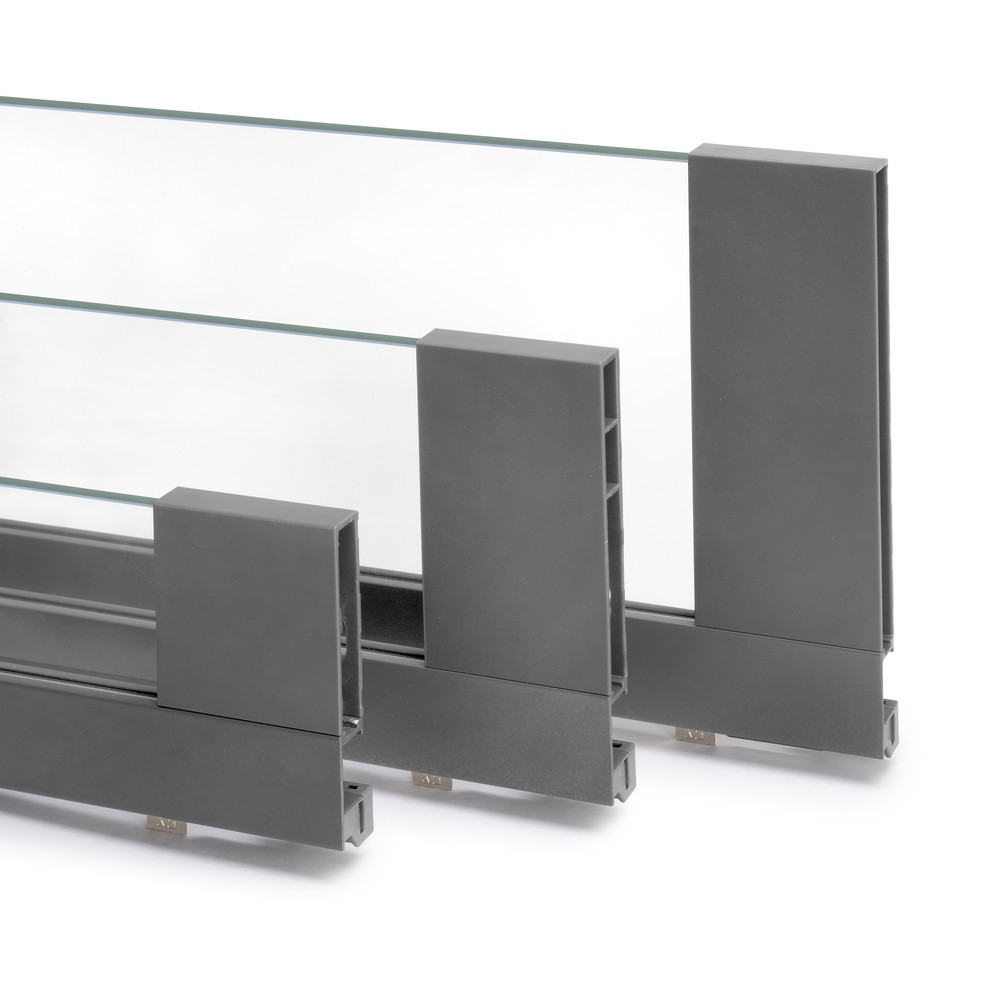 Lot de 5 charnières de porte de sécurité- 150x80mm- charnières anti-dégondage à bords arrondis- sans garniture- Acier- Noir