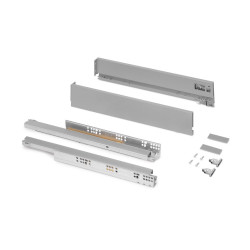 Lot de consoles pour 5 étagères en bois pour la structure Zero- planches non incluses- Zamak- Peint gris pierre - EMUCA
