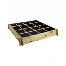 Carré potager CARDON 120 - 134 x 134 x 24 cm - 288 L - 16 carrés de 28 x 28 cm de marque Jardipolys, référence: J8186000