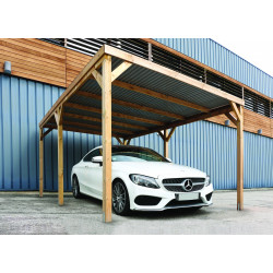 Carport simple en bois autoclave PEFC de 15,40m² Henri - Forest Style