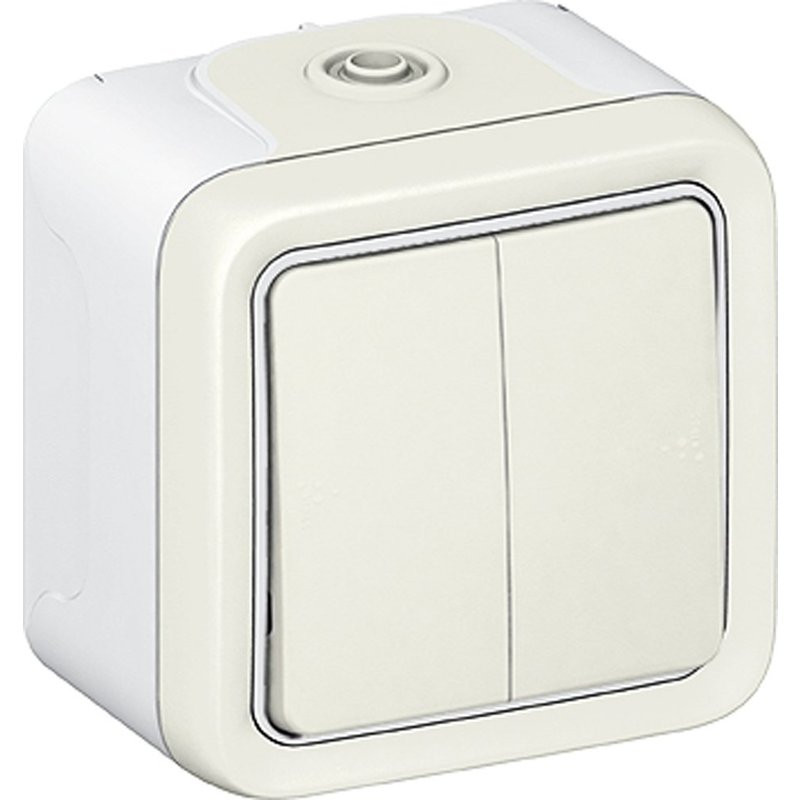 Plexo double va et vient blanc saillie