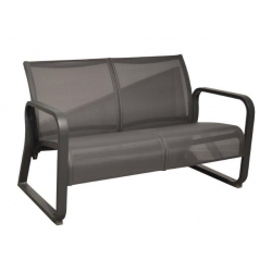 Canapé lounge 2 places Quenza II en aluminium/TPEP - graphite/BBM de marque PROLOISIRS, référence: J8189300