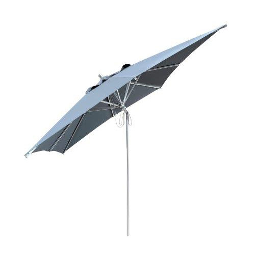 Parasol en aluminium mat central à 8 baleines - 3 x 3 m - inox/grey - PROLOISIRS