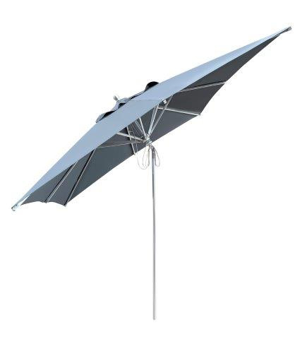 PROLOISIRS Parasol en aluminium central à 8 baleines 3 x 3 inox - vue 2