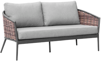 PROLOISIRS Set 3 pièces Muse en aluminiumwicker avec coussins - vue 2