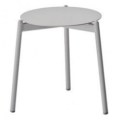 Table basse de jardin ronde Ambiance coffee en aluminium - blanc de marque PROLOISIRS, référence: J8204400