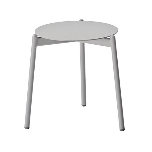 Table basse de jardin ronde Ambiance coffee en aluminium - blanc - PROLOISIRS