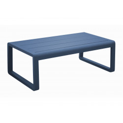 Table basse rectangulaire Antonino en aluminium - bleu - 130 x 67 cm - PROLOISIRS