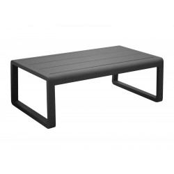 Table basse rectangulaire Antonino en aluminium - graphite - 130 x 67 cm - PROLOISIRS