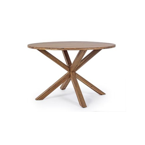 Table de jardin Le Cap en bois d’acacia FSC - diamètre 120 cm - acacia - PROLOISIRS
