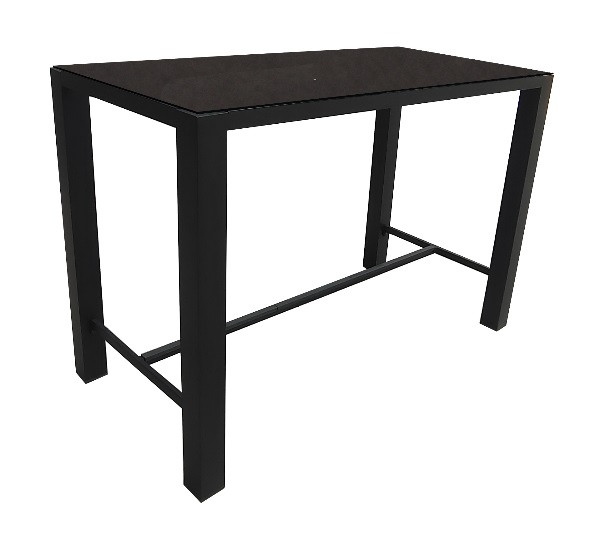 Table haute extensible Stoneo en aluminiumcéramique 140 x 74 cm