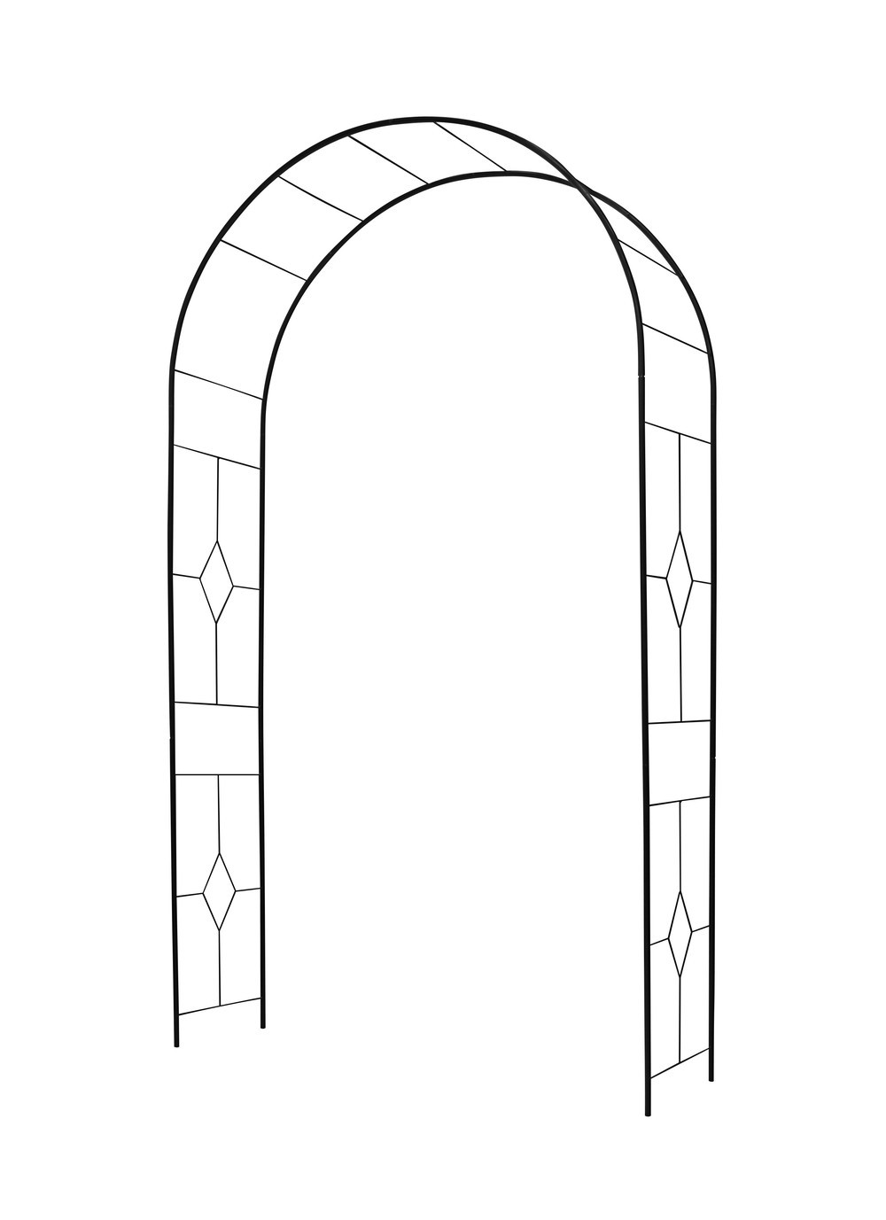 Arche de Jardin LOUIS MOULIN Vitrail Tube Rond 16 mm 130x50x250 cm - vue 2