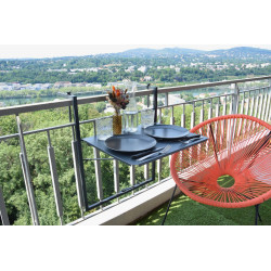 Table de balcon réglable Soléa - 55x45 cm - anthracite - Louis Moulin