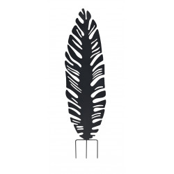 Déco en métal à planter Feuille - 40x130 cm - anthracite de marque Louis Moulin, référence: J8154200