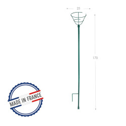 Tuteur pour rosier tige - 170 cm - vert sapin - Louis Moulin