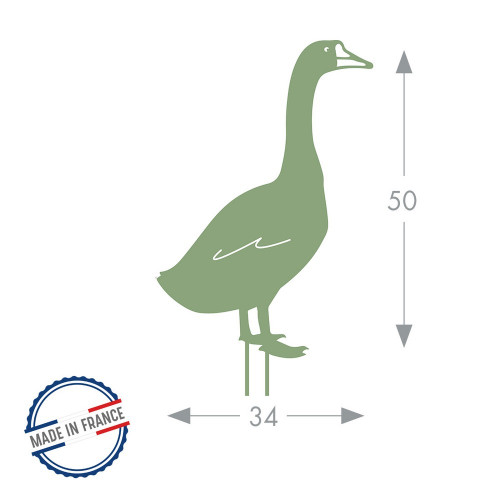 Figurine à piquer Oie - 50x34 cm - vert clair - Louis Moulin