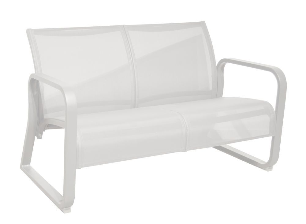 Canapé lounge 2 places Quenza II en aluminium/TPEP - blanc/blanc