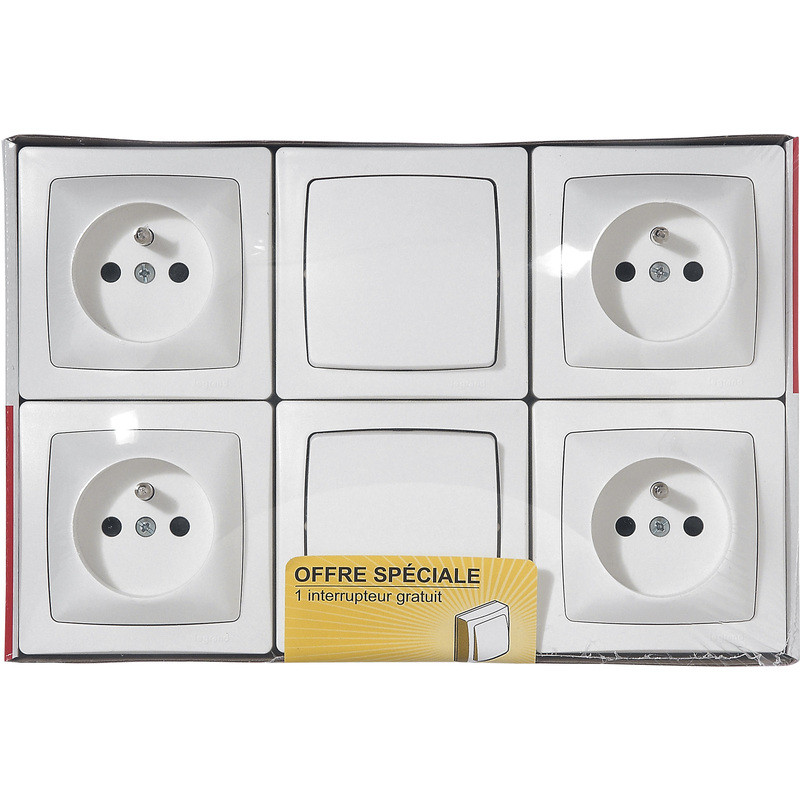 Lot De 2 Prises MISTRAL Legrand - 220V Avec Fusible - 2 Pôles + Terre - Neufs (sans Emballage)