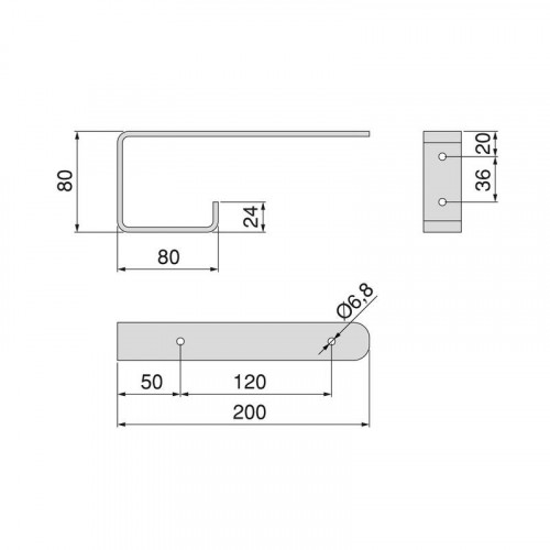 Jeu de supports pour étagères en bois Shelf avec cintre intégré - Acier - Blanc - EMUCA