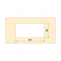 Passe-cables de table Quadrum - rectangulaire - 269x80mm à encastrer - Aluminium - Noir - EMUCA