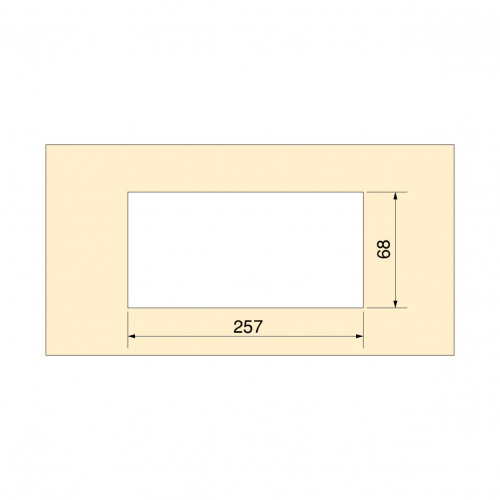 Passe-cables de table Quadrum - rectangulaire - 269x80mm à encastrer - Aluminium - Noir - EMUCA