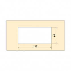 Passe-cables de table Quadrum - rectangulaire - 159x80mm à  encastrer - Aluminium - Blanc - EMUCA