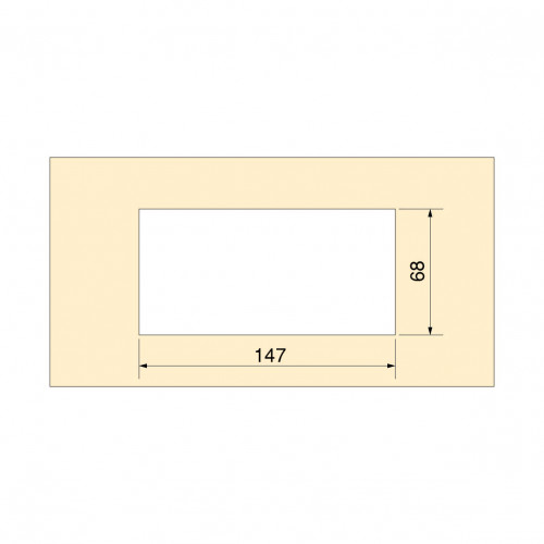 Passe-cables de table Quadrum - rectangulaire - 159x80mm à  encastrer - Aluminium - Blanc - EMUCA