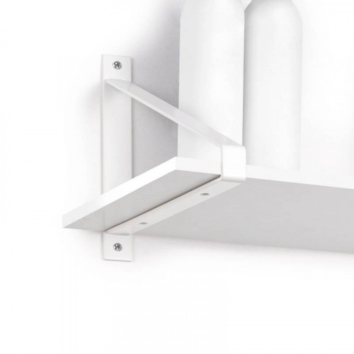 Jeu de supports pour étagères en bois Shelf avec forme triangulaire - Acier - Peint en blanc - EMUCA